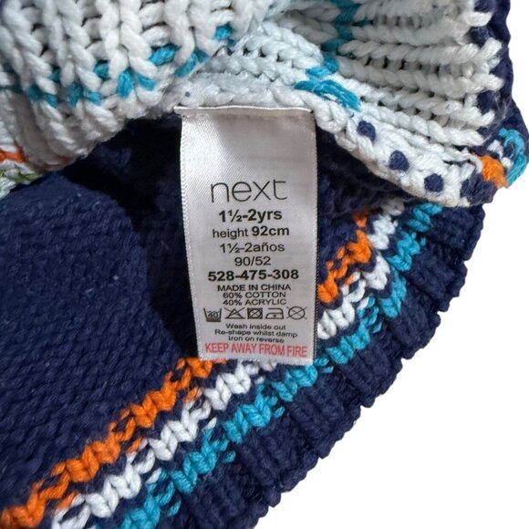 Next Knitted Space Rocket Kids Jumper Sweater Navy Size 18-24 Months - Picture 4 of 4